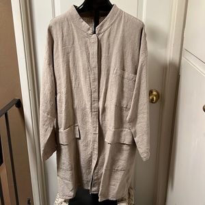 Eileen Fisher plus size heavy linen jacket NEW